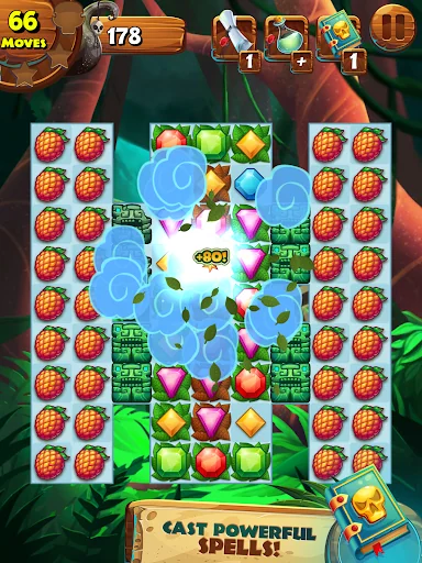 Jungle Mash - Match 3 Jewels screenshot 1