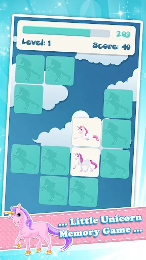 Memory game for kids: Unicorns