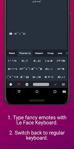 Le Face Keyboard: Custom Keys screenshot 1