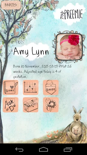MyPreemie app screenshot 2