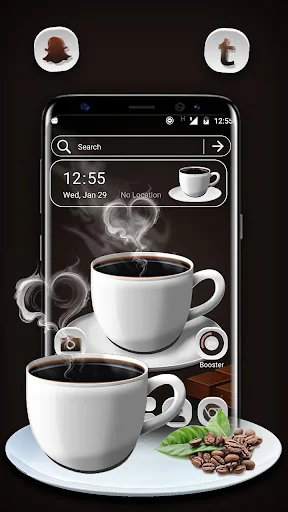 Black Tea Launcher Theme screenshot 1