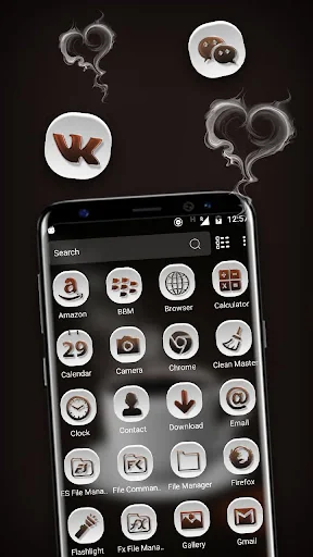 Black Tea Launcher Theme screenshot 2