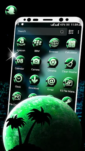 Green Planet Launcher Theme screenshot 2
