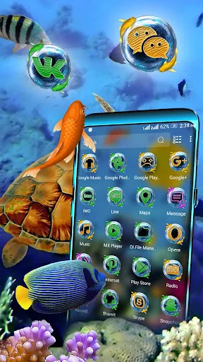 Sea World Launcher Theme screenshot 2