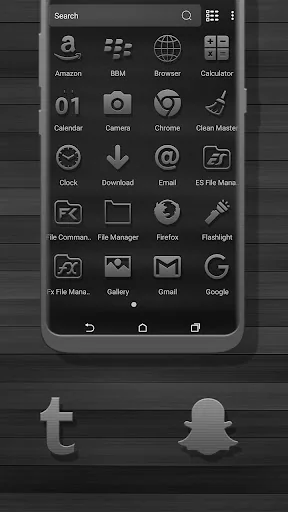 Wooden Graphite Launcher Theme screenshot 2
