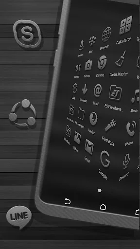 Wooden Graphite Launcher Theme screenshot 3