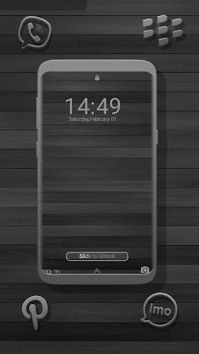 Wooden Graphite Launcher Theme screenshot 4