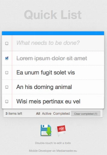 Quick Check List