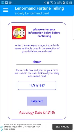 Lenormand Fortunetelling screenshot 1