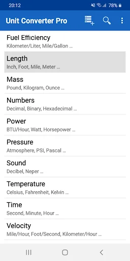 Unit Converter Pro screenshot 1