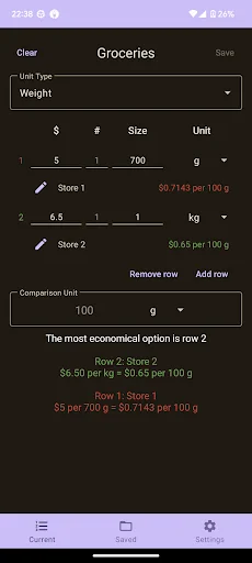 Unit Price Calculator screenshot 1
