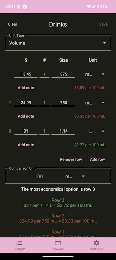 Unit Price Calculator screenshot 3