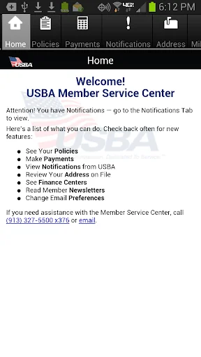 USBA Member Service Center