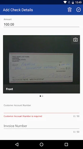 On-Site Electronic Deposit screenshot 2