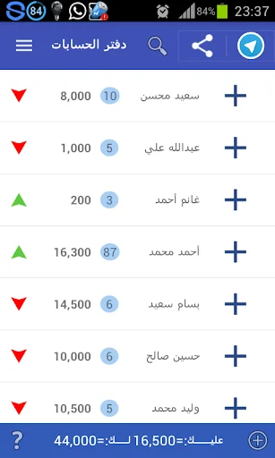 دفتر الحسابات