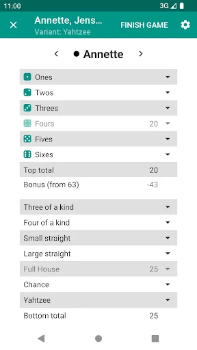 Yatzy Scoring Card for Yahtzee screenshot 2