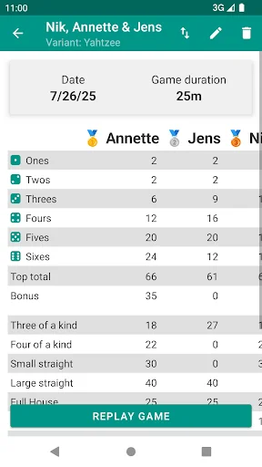 Yatzy Scoring Card for Yahtzee screenshot 3