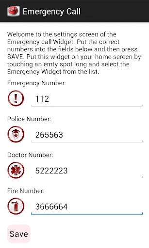 Emergency Call Widget