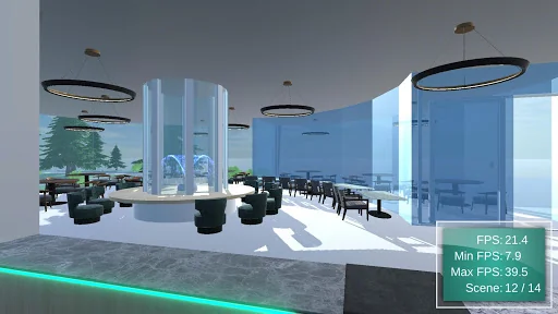 3D Benchmark - Luxury Cafe screenshot 2