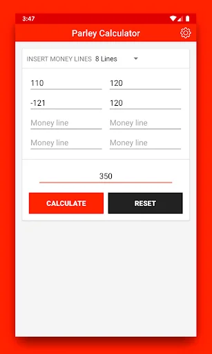 Parlay and Betting Calculator screenshot 1