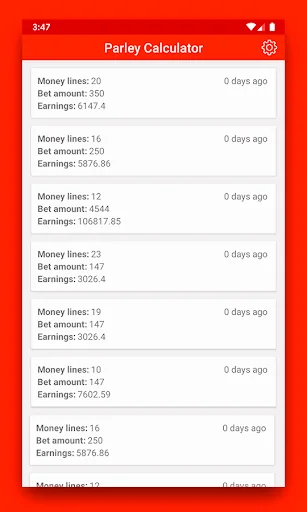 Parlay and Betting Calculator screenshot 3