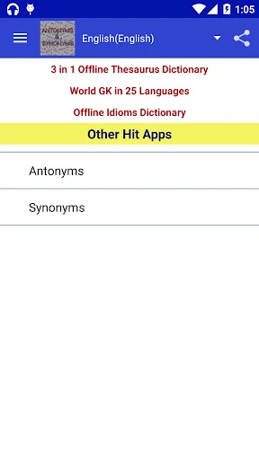 Antonyms & Synonyms Vocabulary screenshot 1