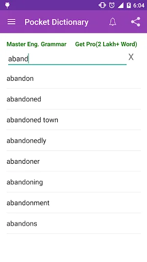 Offline Pocket English Diction screenshot 1