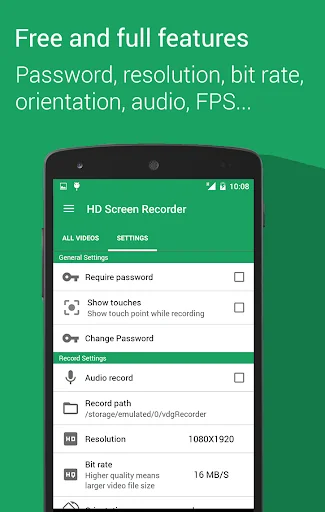 Screen Recorder HD - No Root screenshot 2
