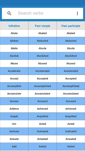 English Verb forms screenshot 1