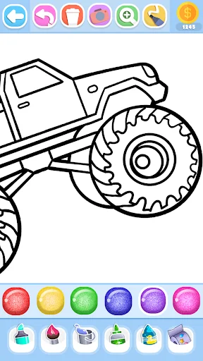 Monster Truck & Cars Coloring