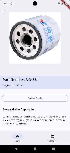 Filter and Wiper Part Lookup screenshot 3