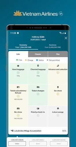Vietnam Airlines screenshot 3