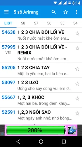 Mã số Karaoke Lite