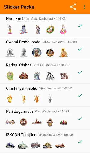 Hare Krishna Stickers for WApp screenshot 1