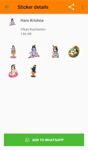 Hare Krishna Stickers for WApp screenshot 3