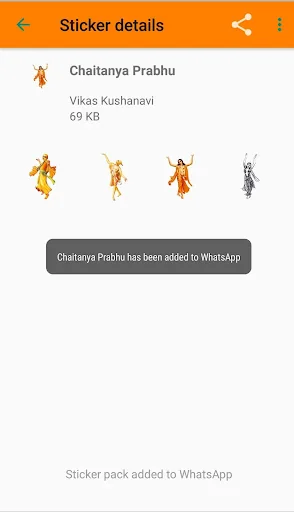 Hare Krishna Stickers for WApp screenshot 4