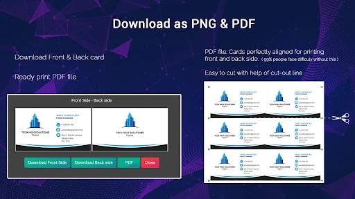 Business Card Maker, Visiting screenshot 3