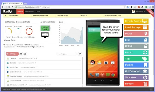 Radix Viso MDM client screenshot 1