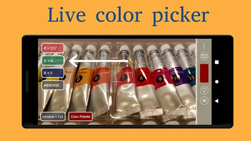 ColorMeter camera color picker screenshot 1