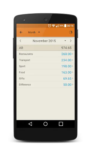Journal costs screenshot 4