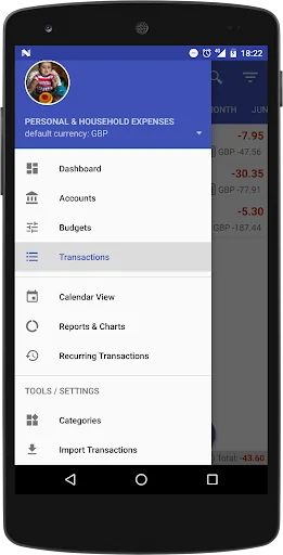 Just Money manager, Budget Bil screenshot 1