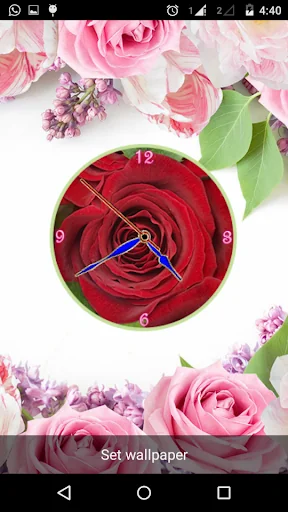 Rose Clock Live Wallpaper
