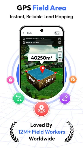 FieldCalc - GPS Area Measure screenshot 1