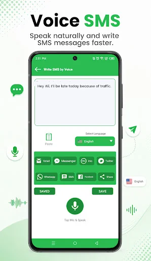 Write SMS by Voice