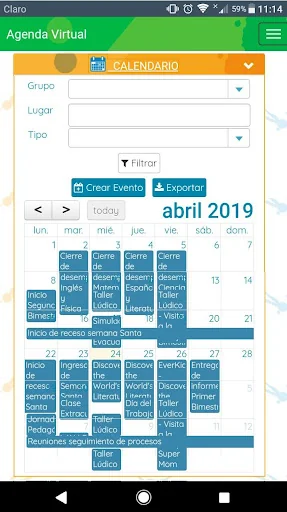 Agenda Virtual screenshot 2