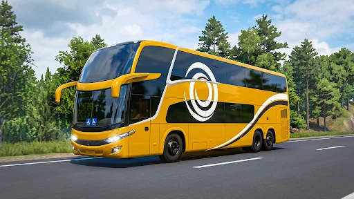 Coach Tourist Bus City Driving