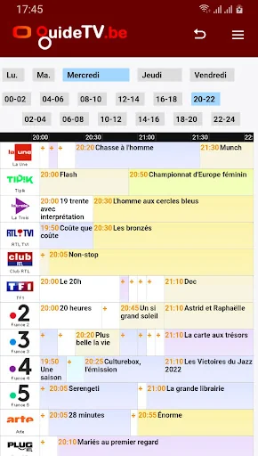 Guide TV Belgique