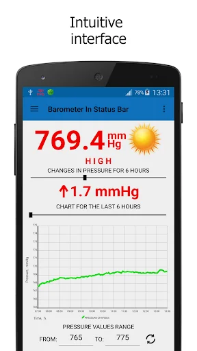 Barometer In Status Bar Lite screenshot 3