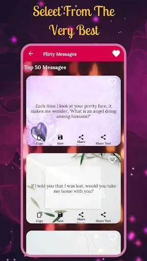 Romantic Love Messages SMS App screenshot 2