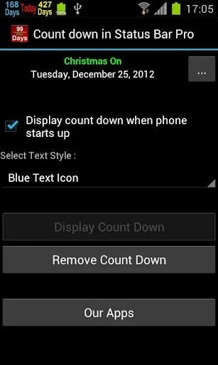 Countdown in Status Bar Pro screenshot 4
